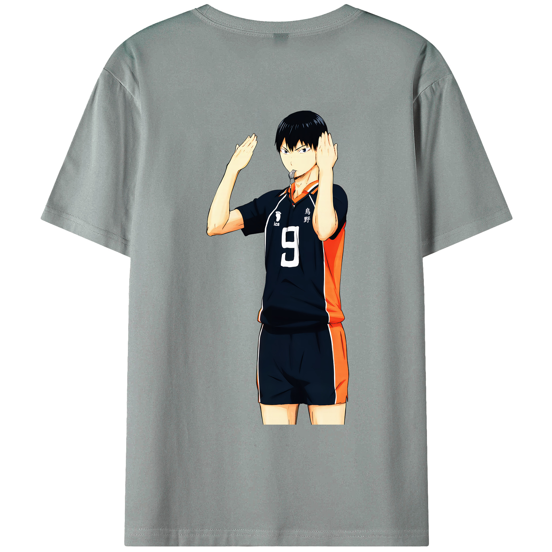 （画像用） ハイキュー!! Haikyu!! 綿100％ メンズ半袖Tシャツ（バックプリント） 通気性